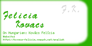 felicia kovacs business card