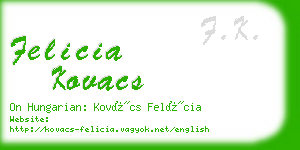 felicia kovacs business card